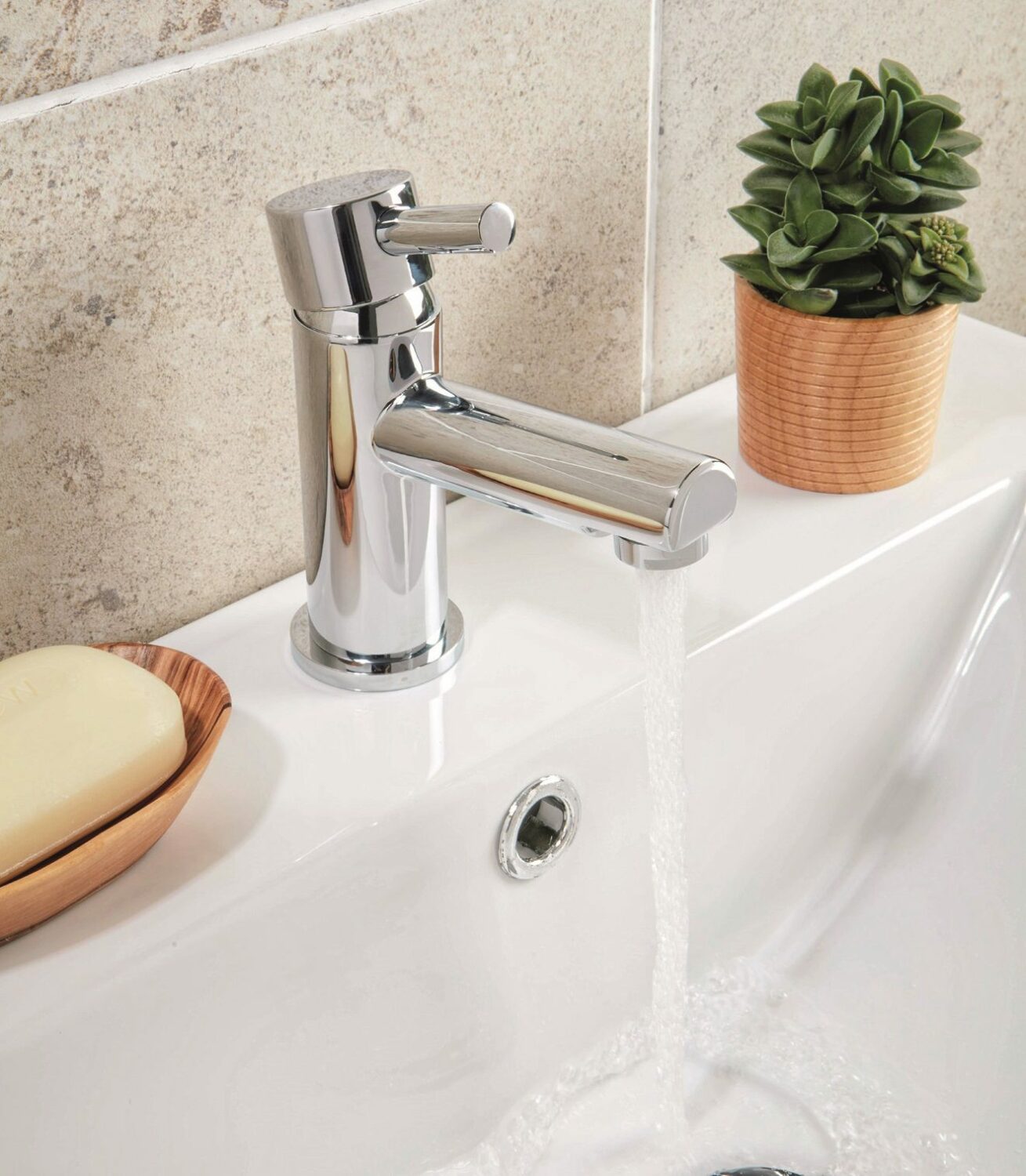 Premier Mono Basin Mixer with Push Waste