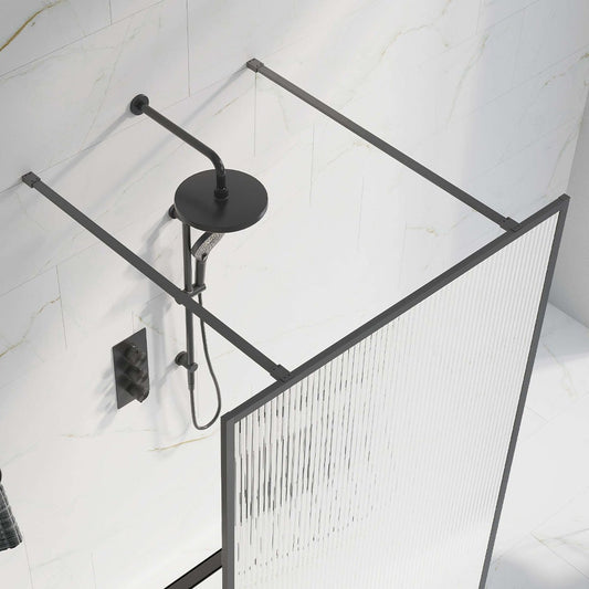 Amien Gunmetal Shower Screen Straight Support Bar 1200mm