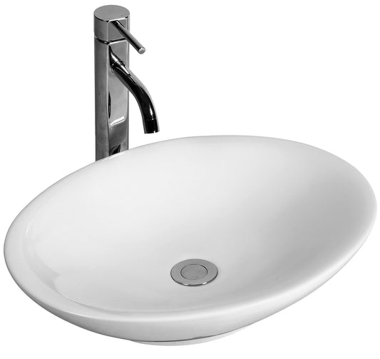 IMEX Fyori Elliptical White 500mm Vessel Basin - LW1054