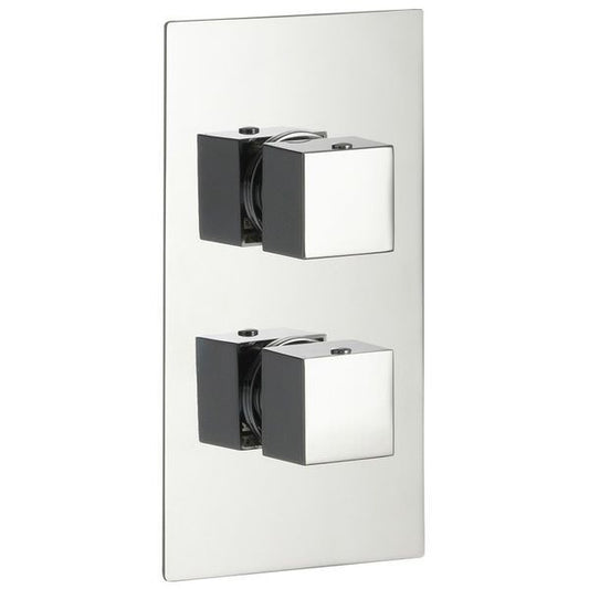 Imex Bloque2 Chrome Twin Outlet Dual Control Concealed Thermostatic Shower Valve