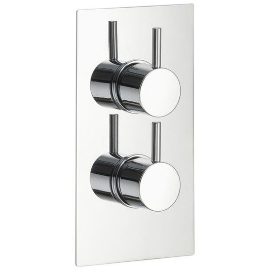 IMEX Arco Chrome Twin Outlet Dual Control Concealed Thermostatic Shower Valve