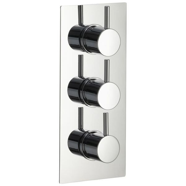 Imex Arco Chrome Twin Outlet Triple Control Concealed Thermostatic Shower Valve