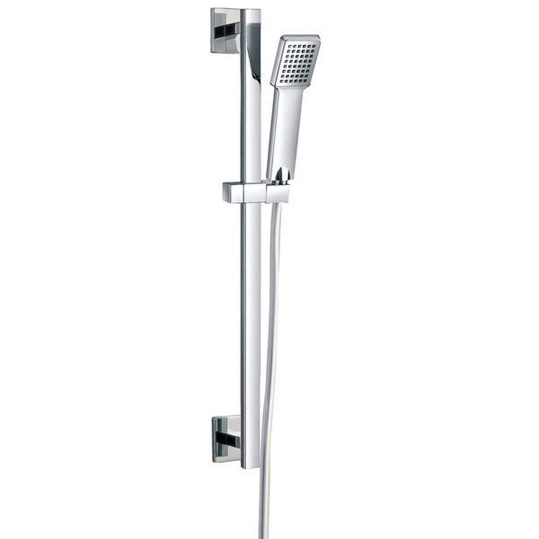 Imex Bloque Chrome Slide Rail With Dekka Single Function Handset And Hose