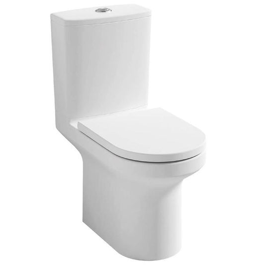 IMEX Alma 650mm Rimless Close Coupled White WC Pan With Cistern And Seat