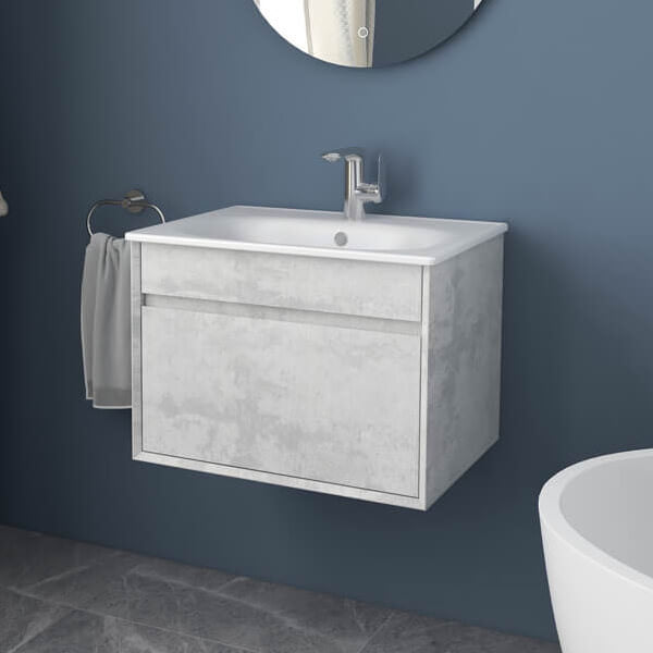 IMEX Alma Wall Hung Single Drawer Cabinet Basin and Worktop Not Included