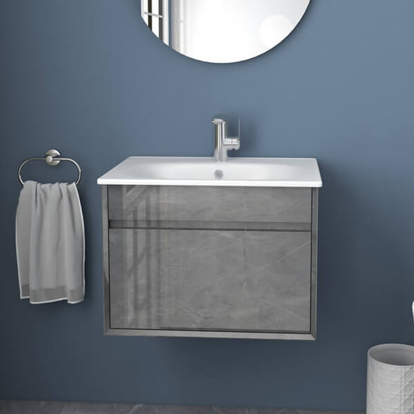 IMEX Alma Wall Hung Single Drawer Cabinet Basin and Worktop Not Included