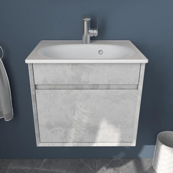 IMEX Alma Wall Hung Single Drawer Cabinet Basin and Worktop Not Included