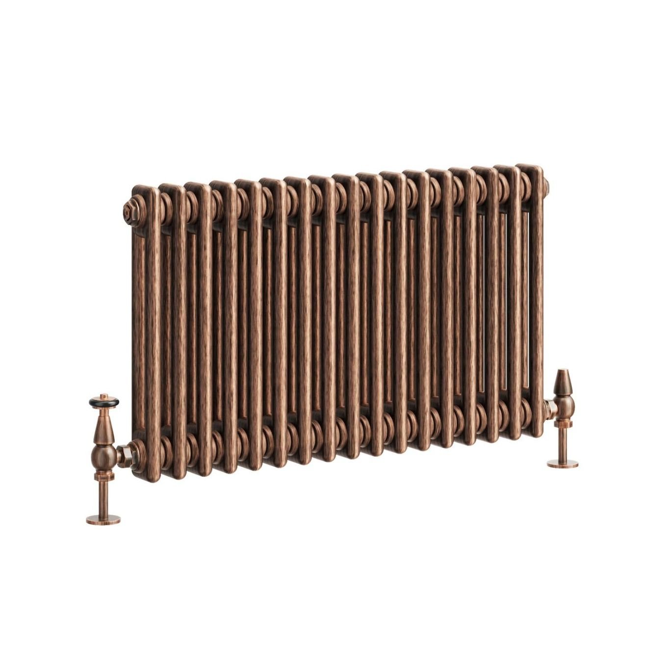 Clement Antique Copper Double Horizontal Column Radiator 400x785mm