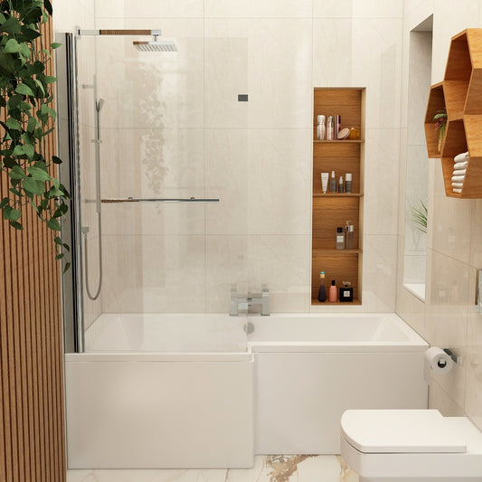 Imex Cast Reinforced Quadro 1700 Left Hand Shower Bath