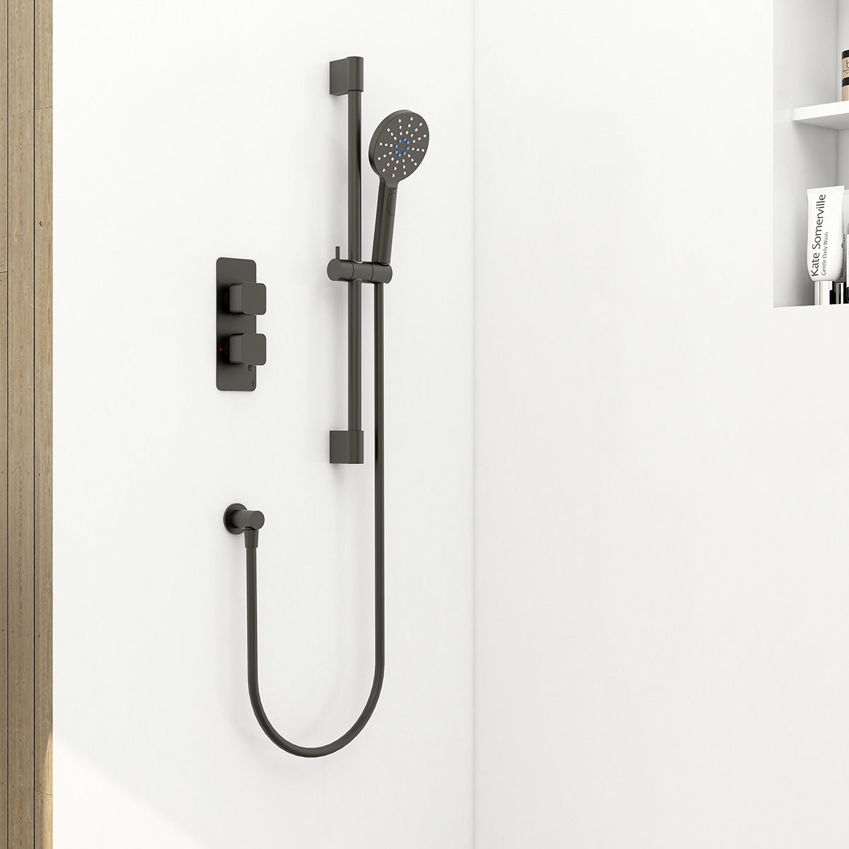 Quadro shower pack 1 (Round) in Matt Black