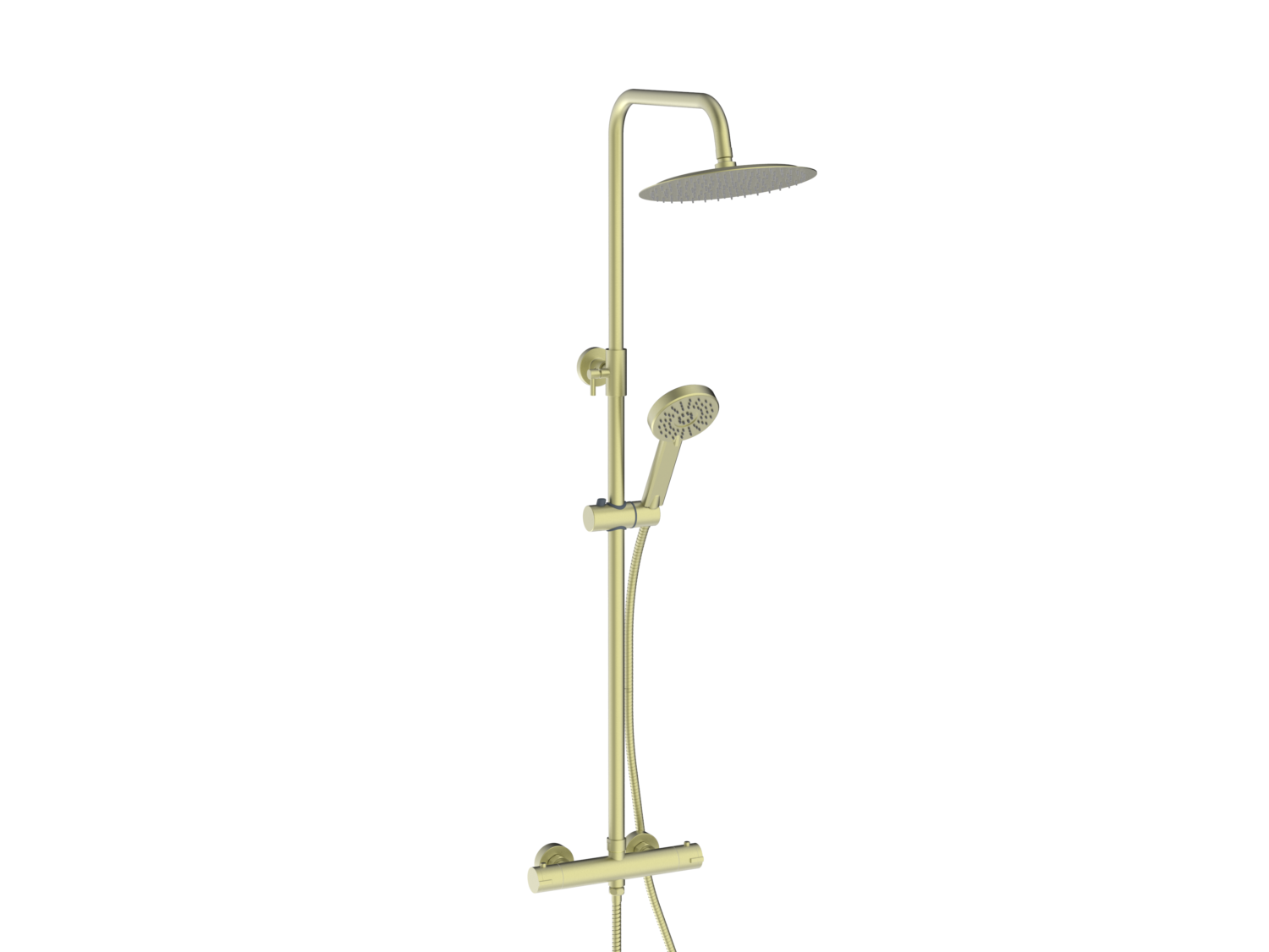 Serena Brass Round Rigid Riser Shower Inc. Easykit