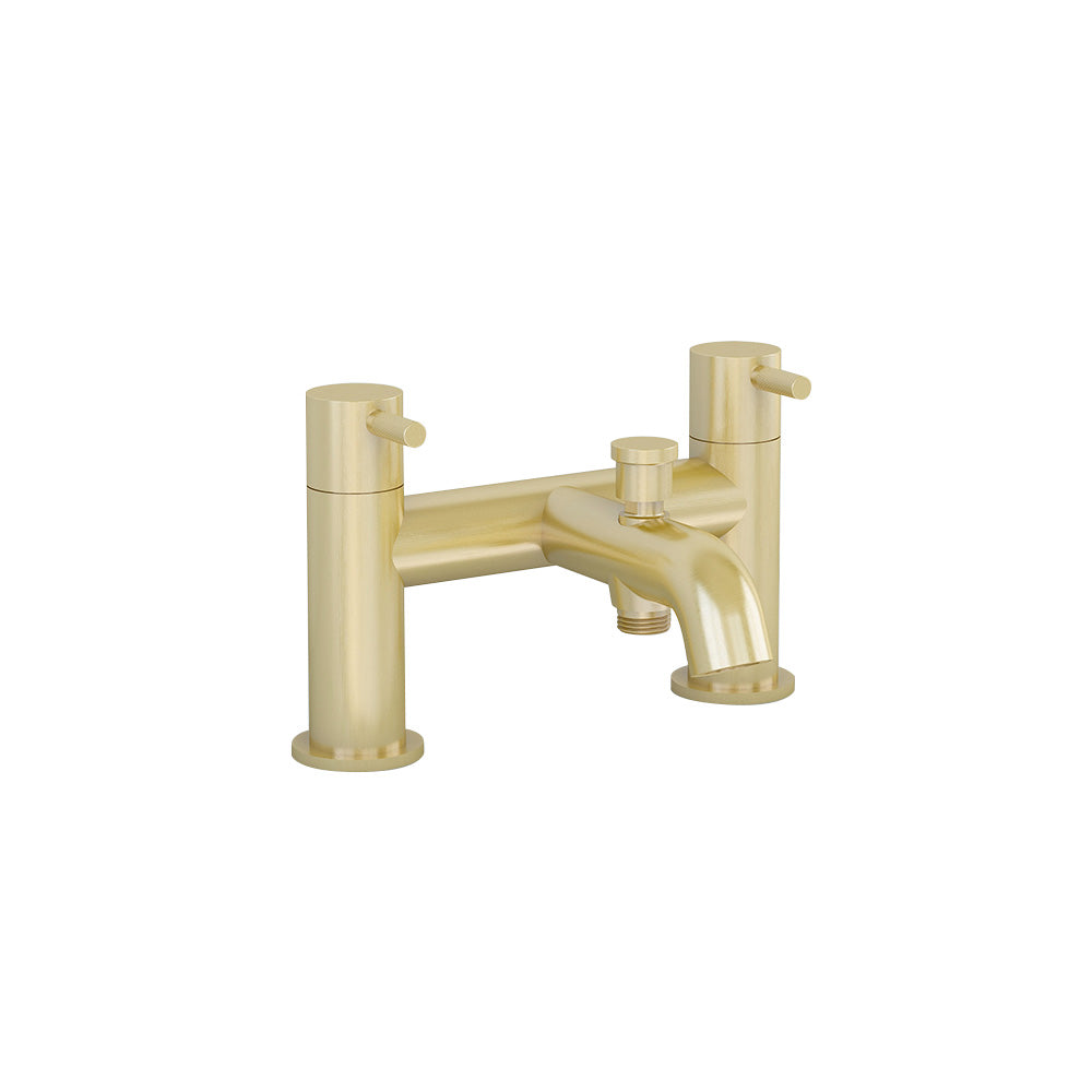 Ravine bath shower mixer in Brushed Brass (Incl hose, handset and wall bracket)