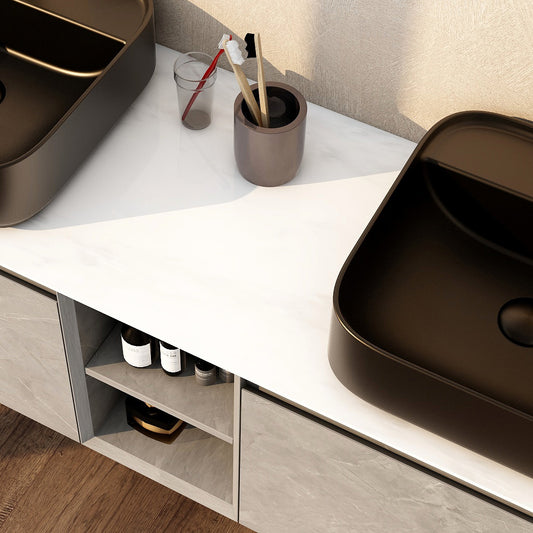 Ravine Quartz 1500 White Marble Worktop