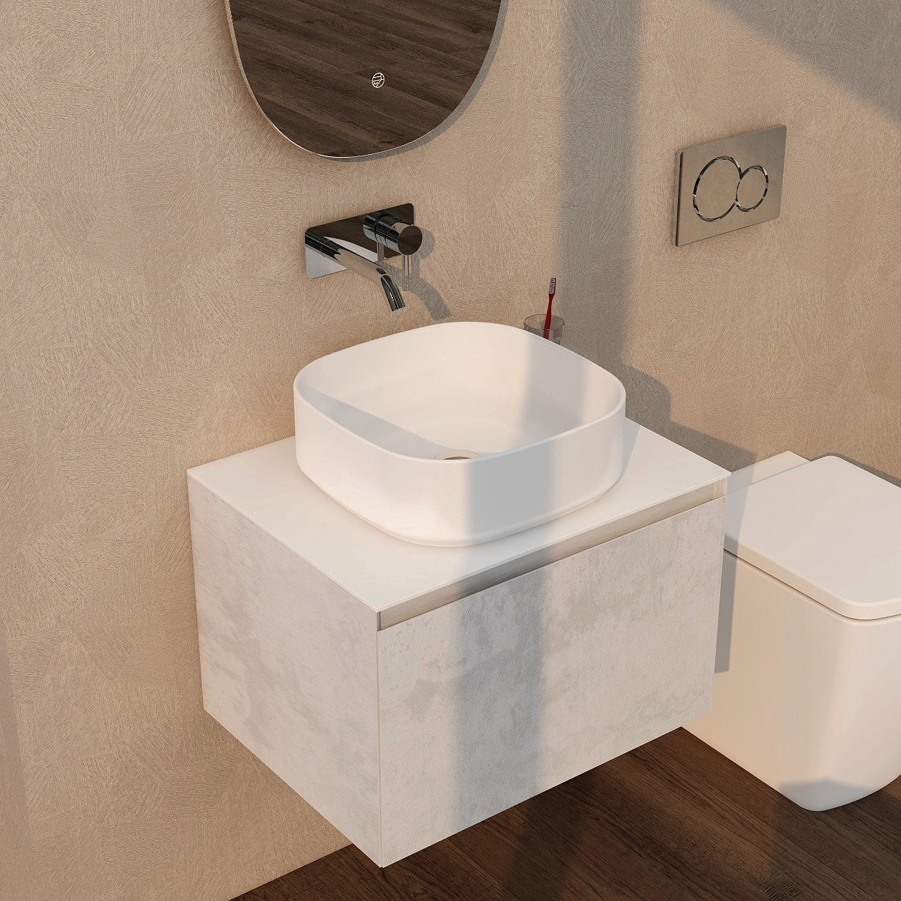 Ravine 400mm Countertop Basin in white
