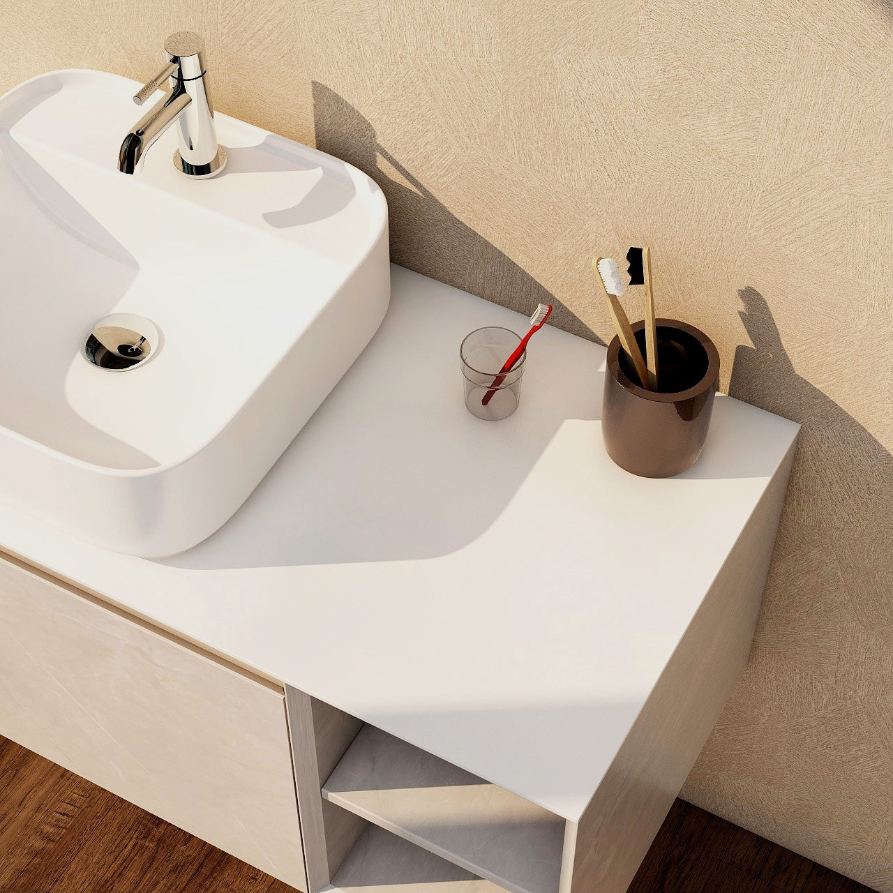 Ravine Quartz 900 Solid White Worktop