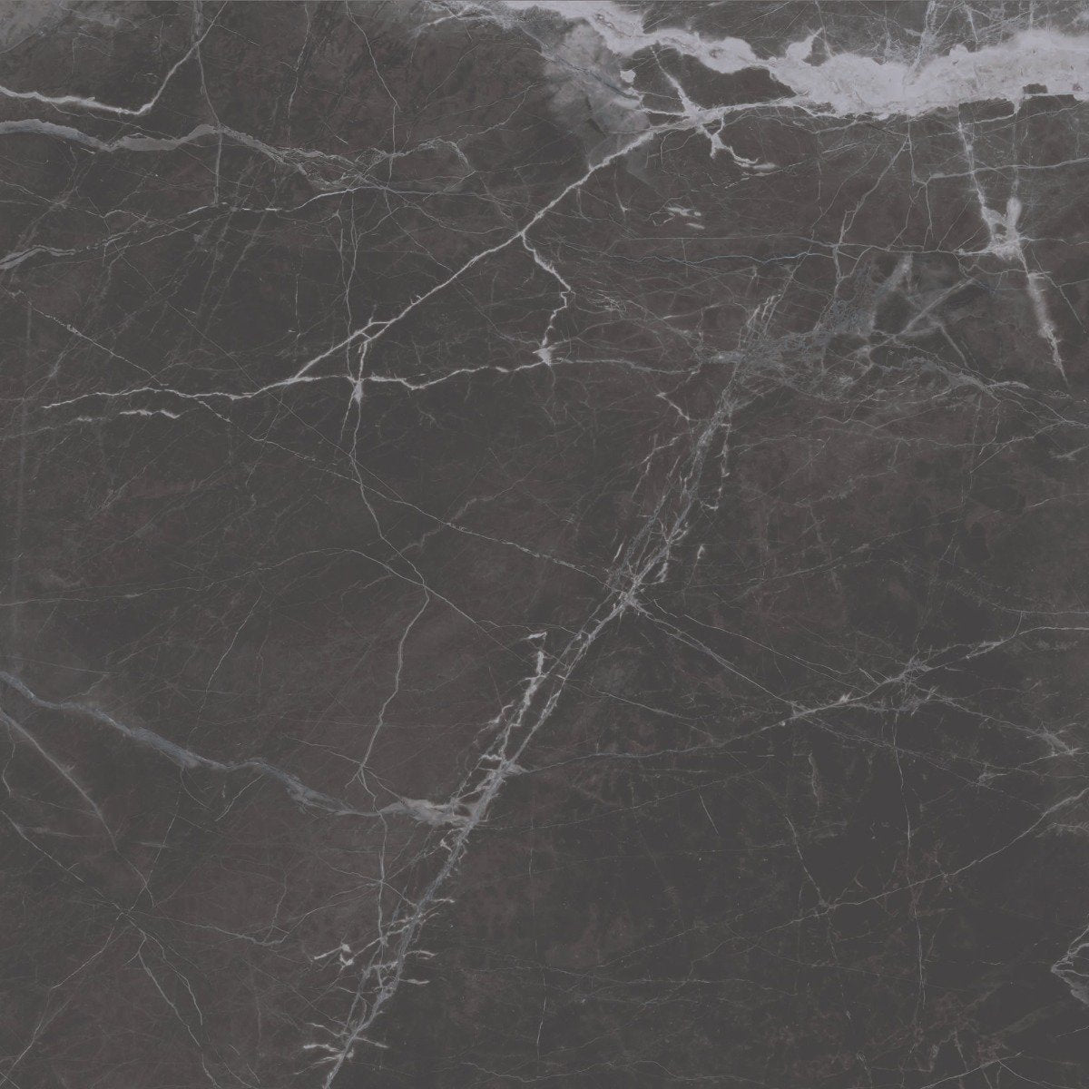 Glacier Black Marble Gloss Porcelain Tile 900x900mm