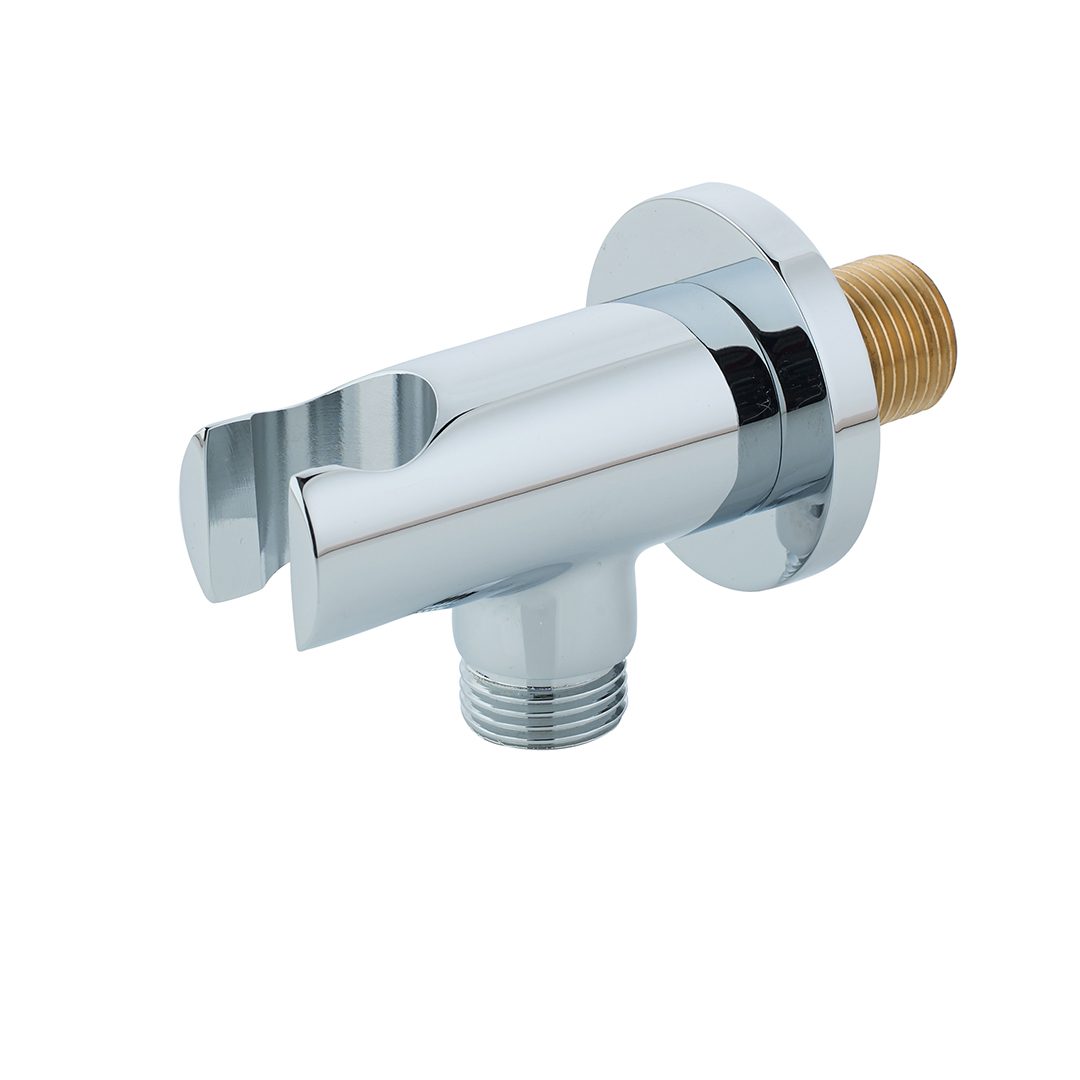 Elegant Haven Round Chrome Wall Outlet And Holder