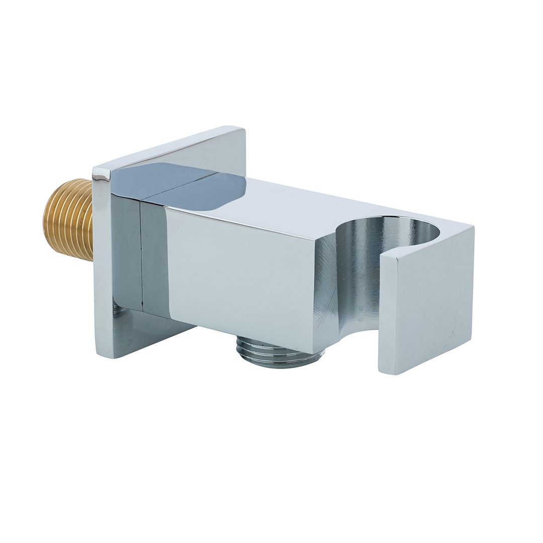 Elegant Haven Square Chrome Wall Outlet And Holder