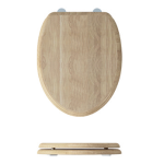Wyndham Soft Close Oak Seat with Chrome Fittings
