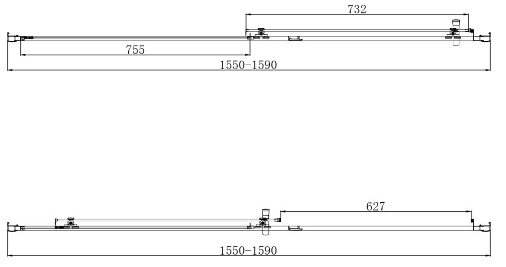 S6 Sliding Shower Door 1600