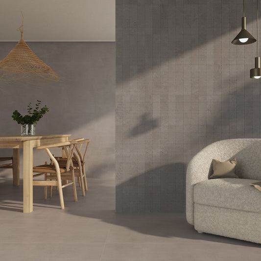 Gambino Decor Grey Matt Ceramic Brick Tile 75x300mm