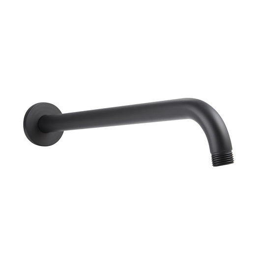 Elegant Haven Round Wall Mounted Matt Black Shower Arm S