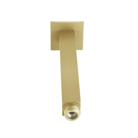 Elegant Haven Square Ceiling Mounted Brushed Brass Shower Arm S