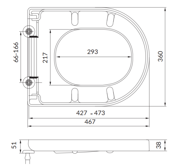 Spa D Shape BTW Seat