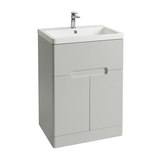 Elegant Haven Selkirk 600 Matt Grey Floor Standing 1 Drawer 2 Door Unit And Basin 53807-53100/5