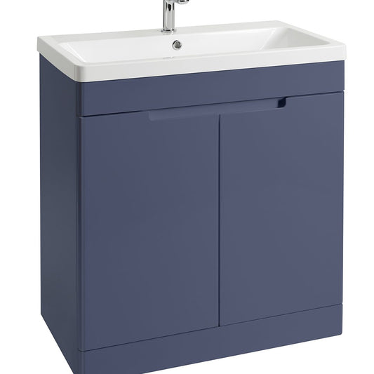 Elegant Haven Selkirk 800 Loch Blue Floor Standing 2 Drawer Unit And Basin 54103-