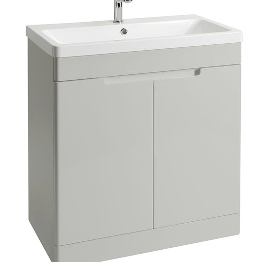 Elegant Haven Selkirk 800 Matt Grey Floor Standing 2 Door Unit And Basin 54007-