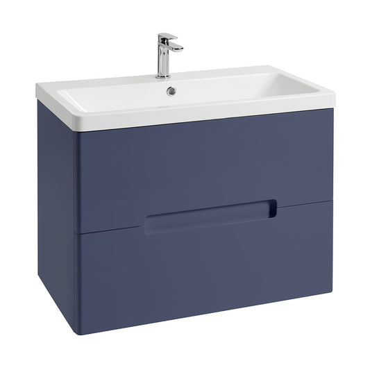 Elegant Haven Selkirk 800 Loch Blue Wall Mounted 2 Drawer Unit And Basin 54203-