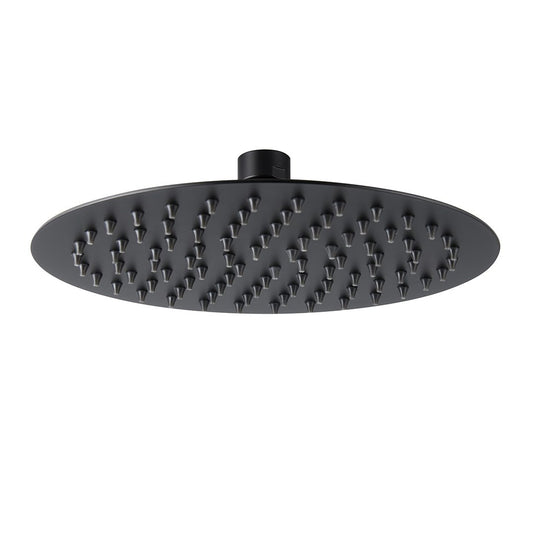 Elegant Haven 200 Round Matt Black Rainfall Slim Shower Head S