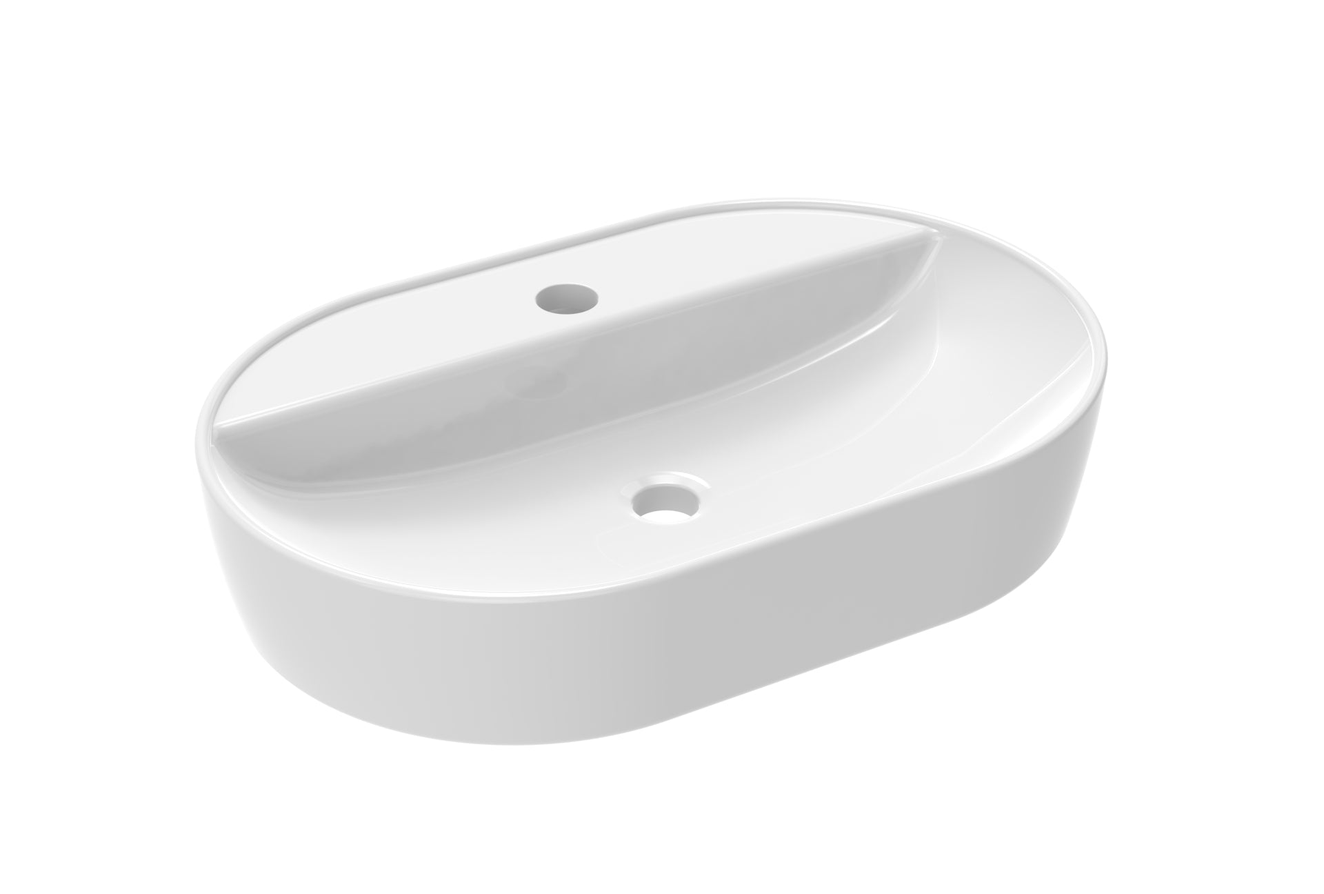 SIENNA 61x40cm lozenge countertop washbasin 1 tap hole