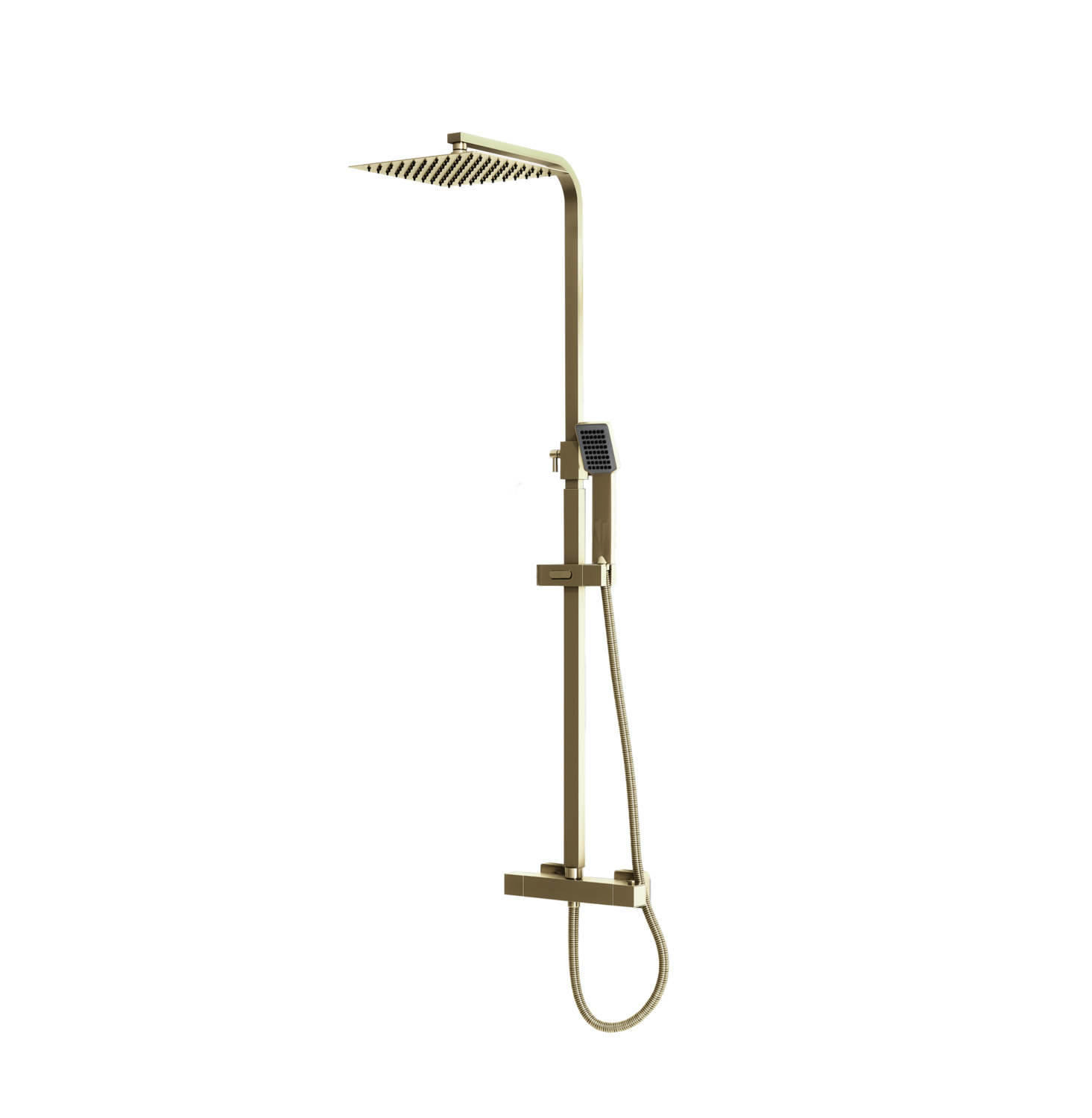 Elliot Br Brass Sq Rigid Riser Shower Inc. Easykit