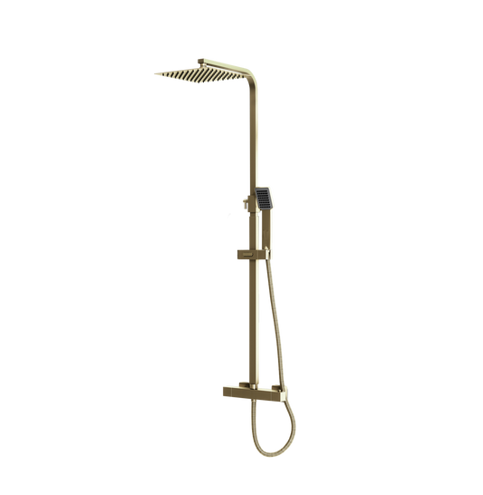 Elliot Br Brass Sq Rigid Riser Shower Inc. Easykit
