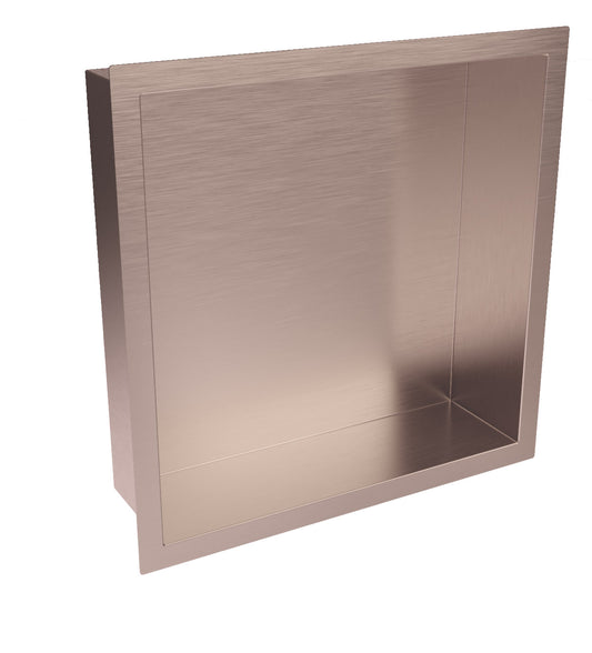 Inset Shower Niche 300x300mm Brushed Bronze