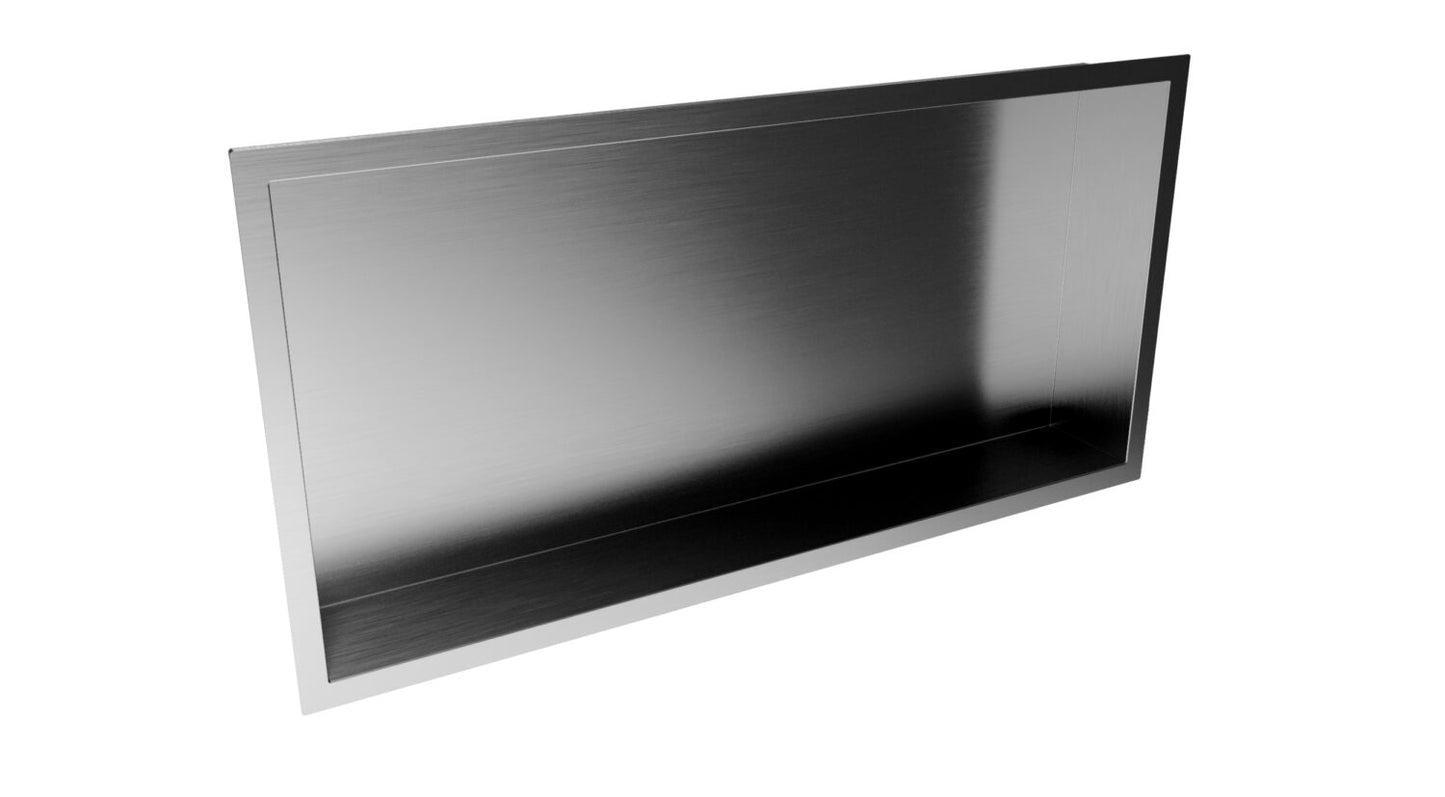 Inset Shower Niche 600x300mm Gunmetal