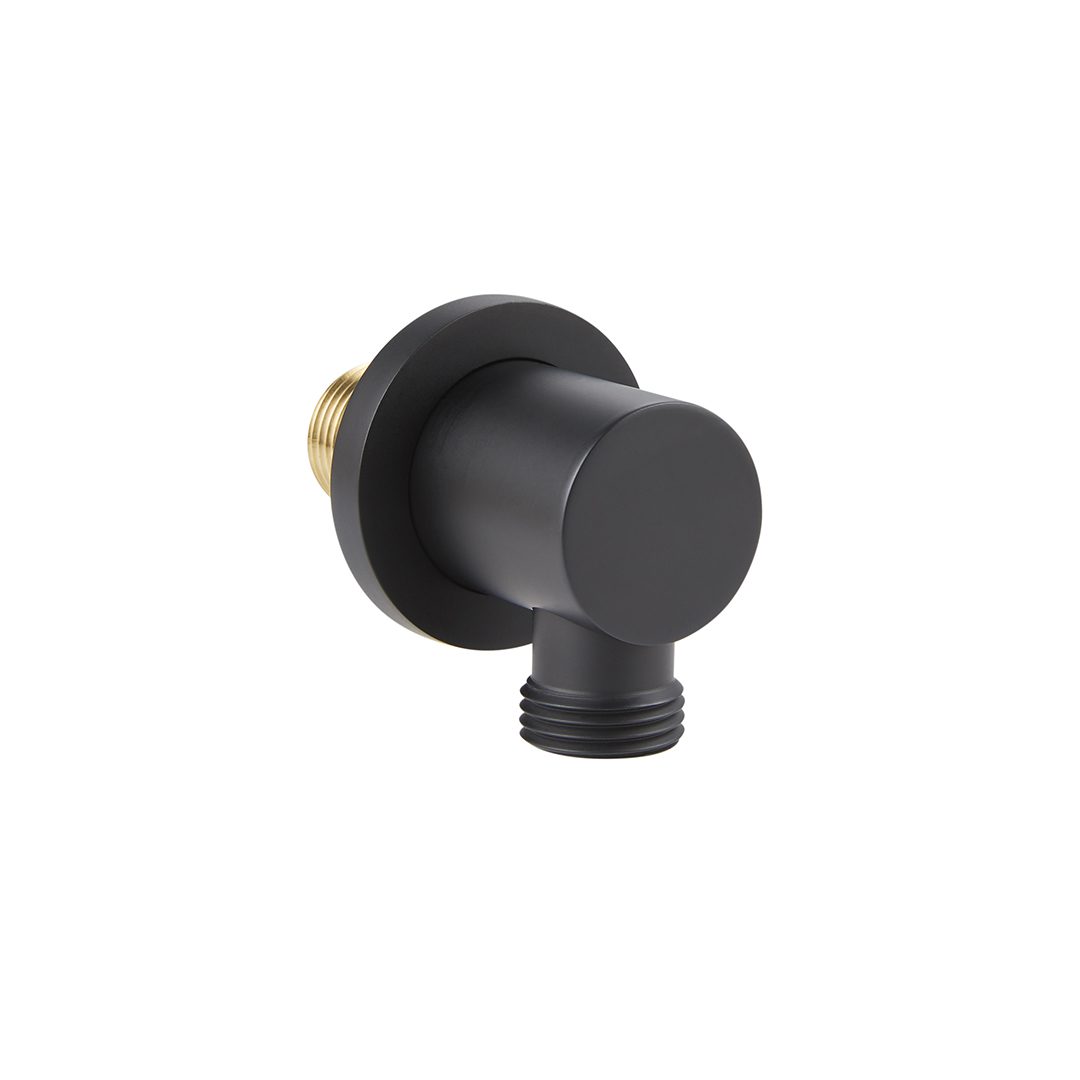 Elegant Haven Oban Black Round Shower Wall Outlet S