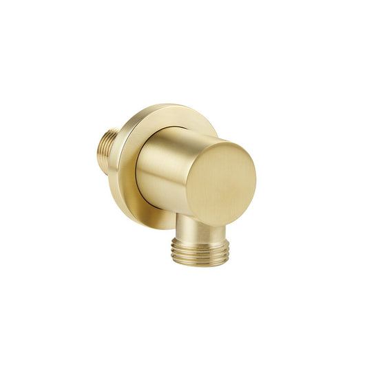 Elegant Haven Oban Brushed Brass Round Shower Wall Outlet S