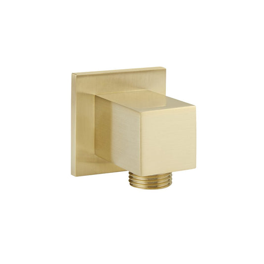 Elegant Haven Oban Brushed Brass Square Shower Wall Outlet S