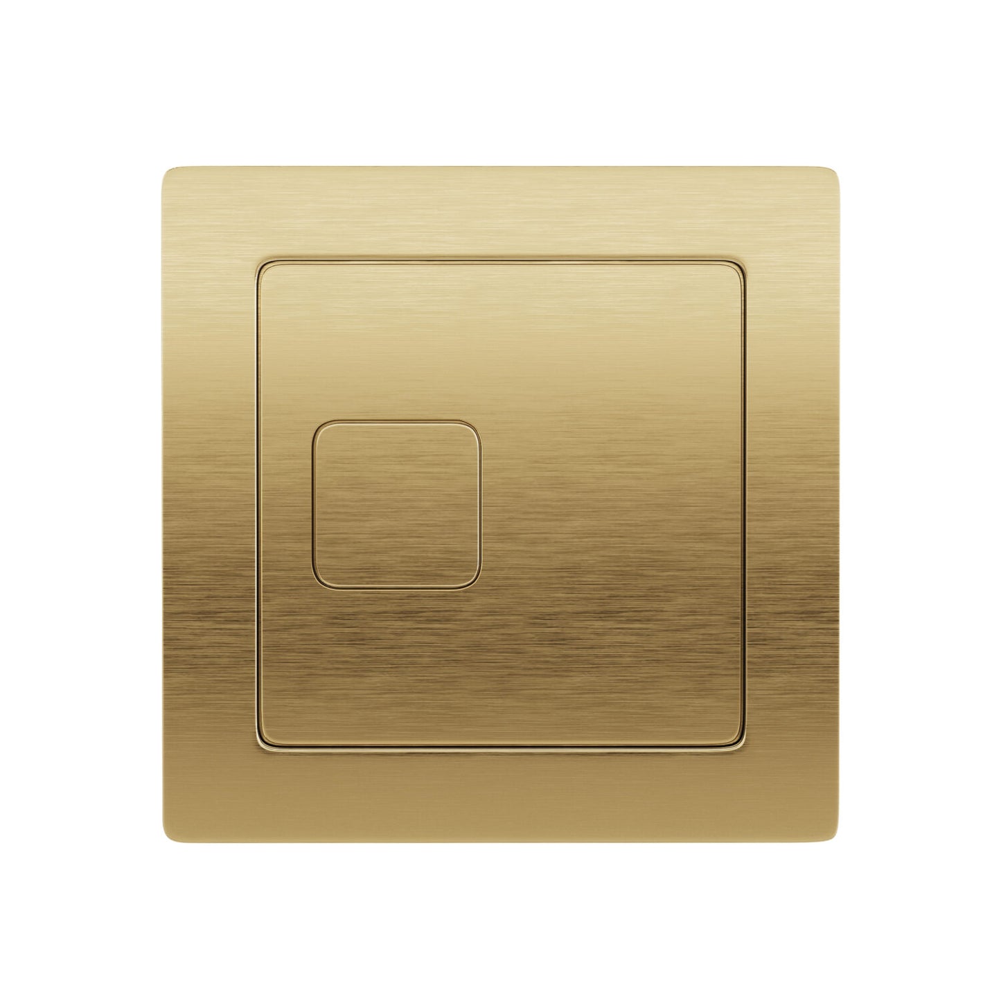 Square Brushed Brass Dual Flush Button