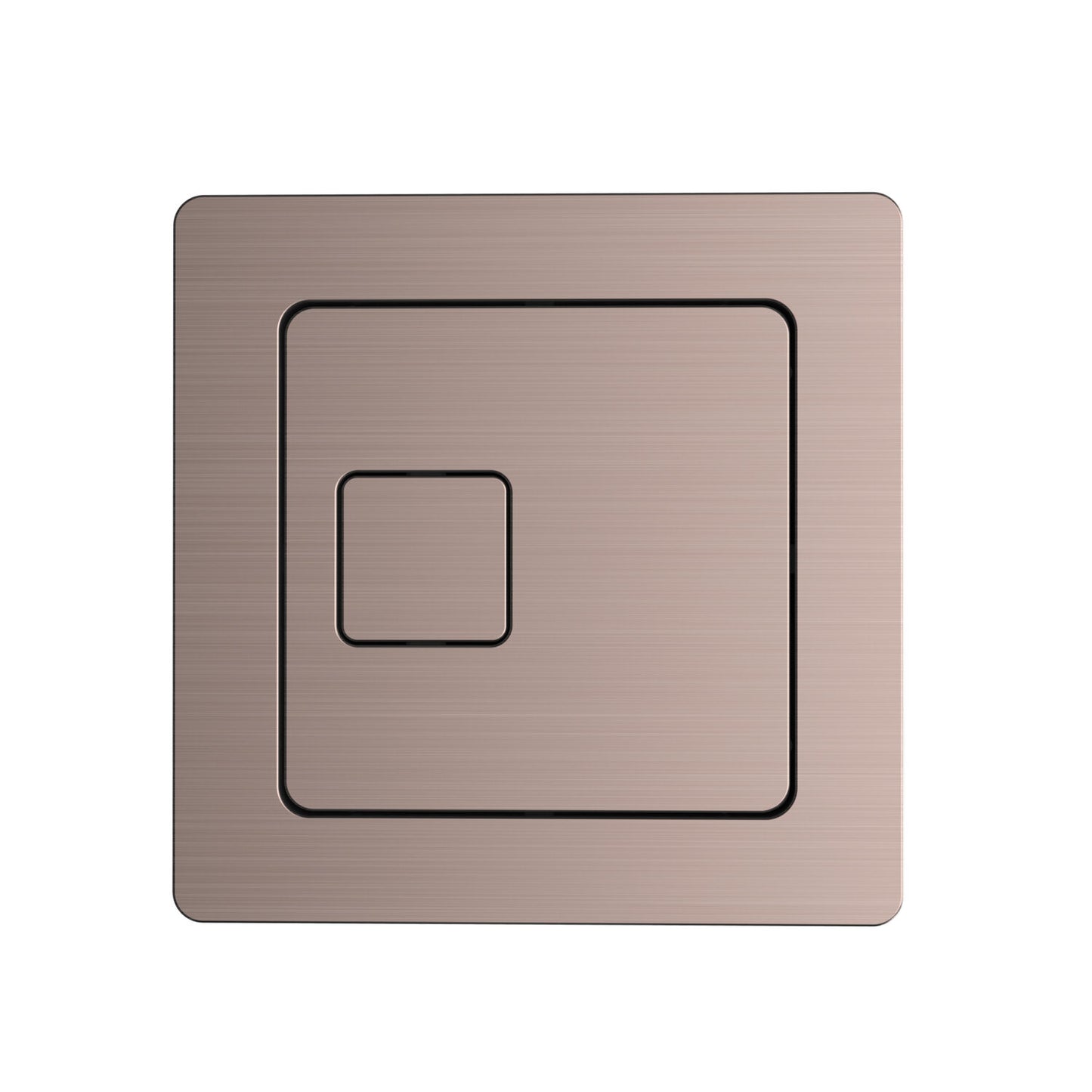 Square Brushed Bronze Dual Flush Button