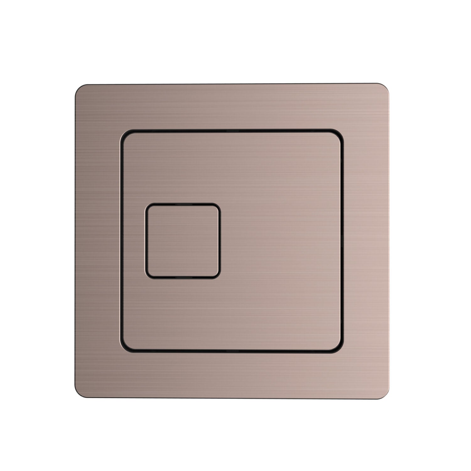 Square Brushed Bronze Dual Flush Button