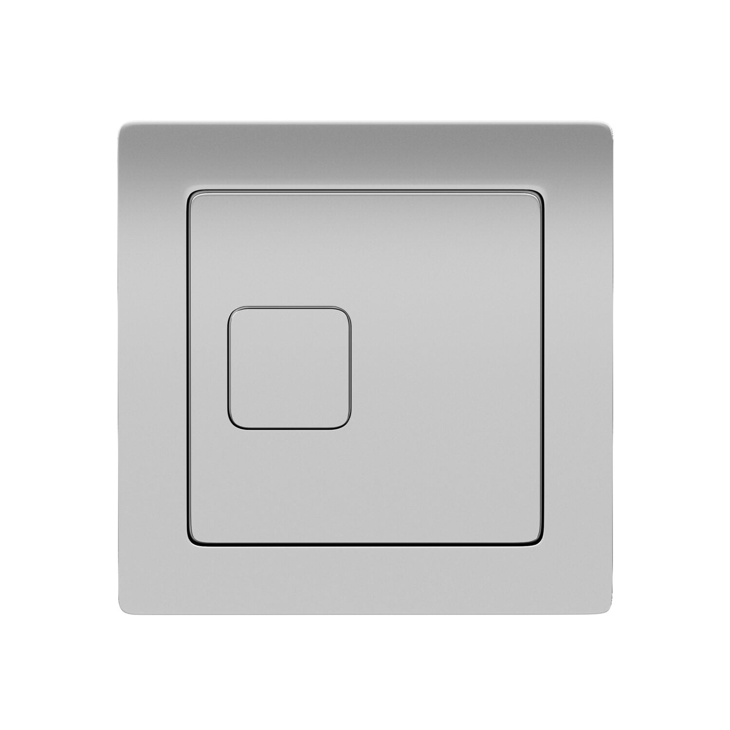Square Chrome Dual Flush Button