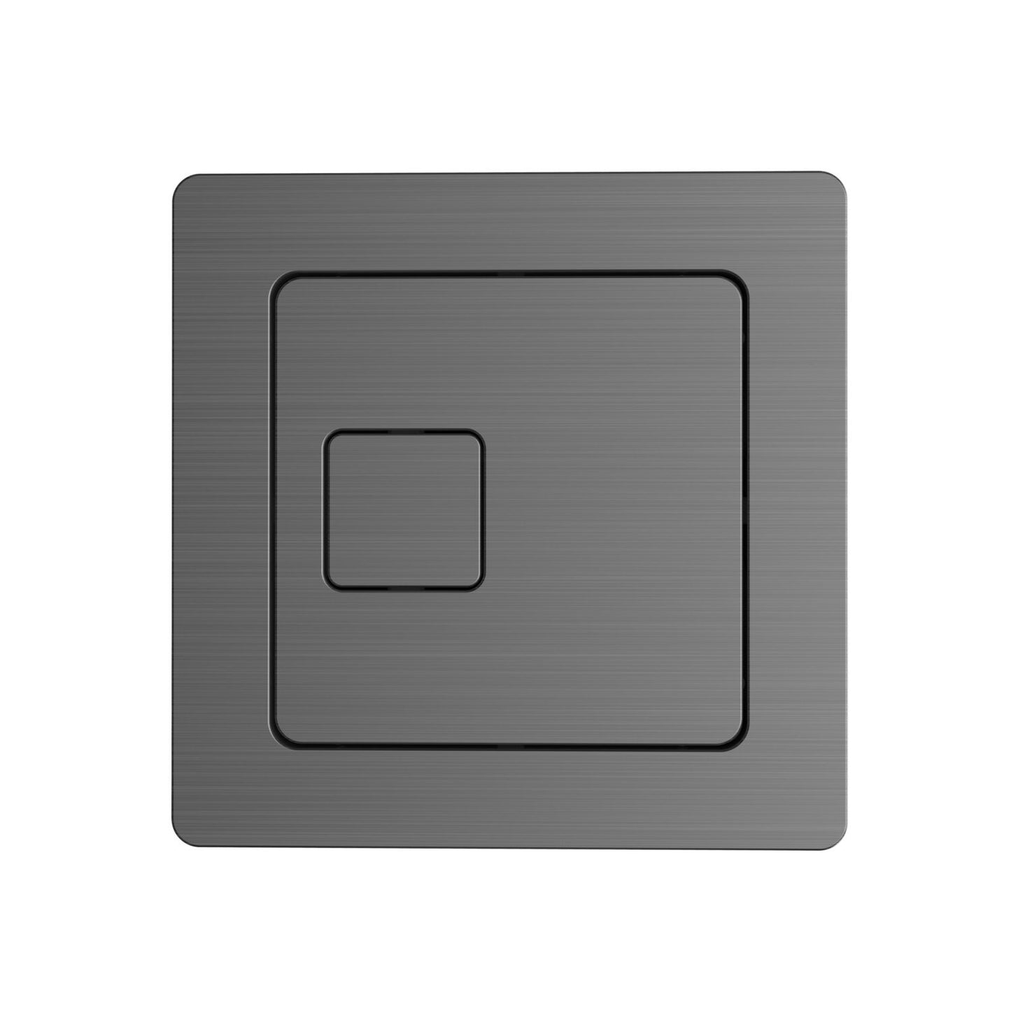 Square Gunmetal Dual Flush Button