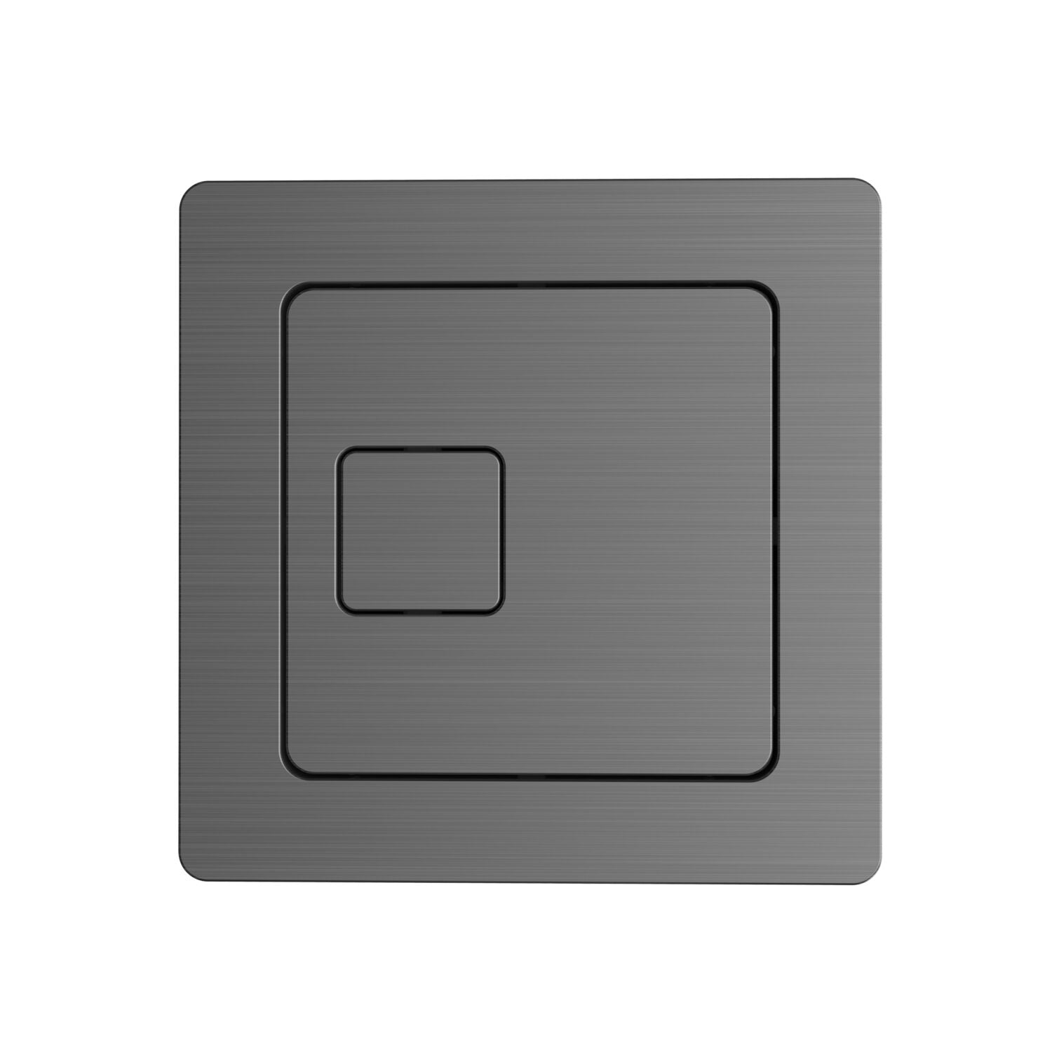Square Gunmetal Dual Flush Button