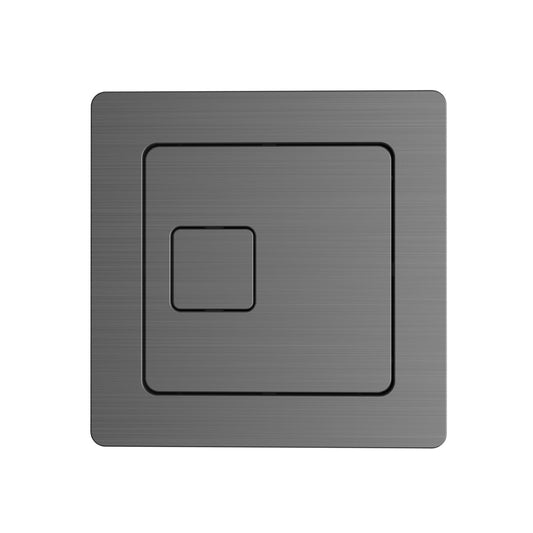Square Gunmetal Dual Flush Button