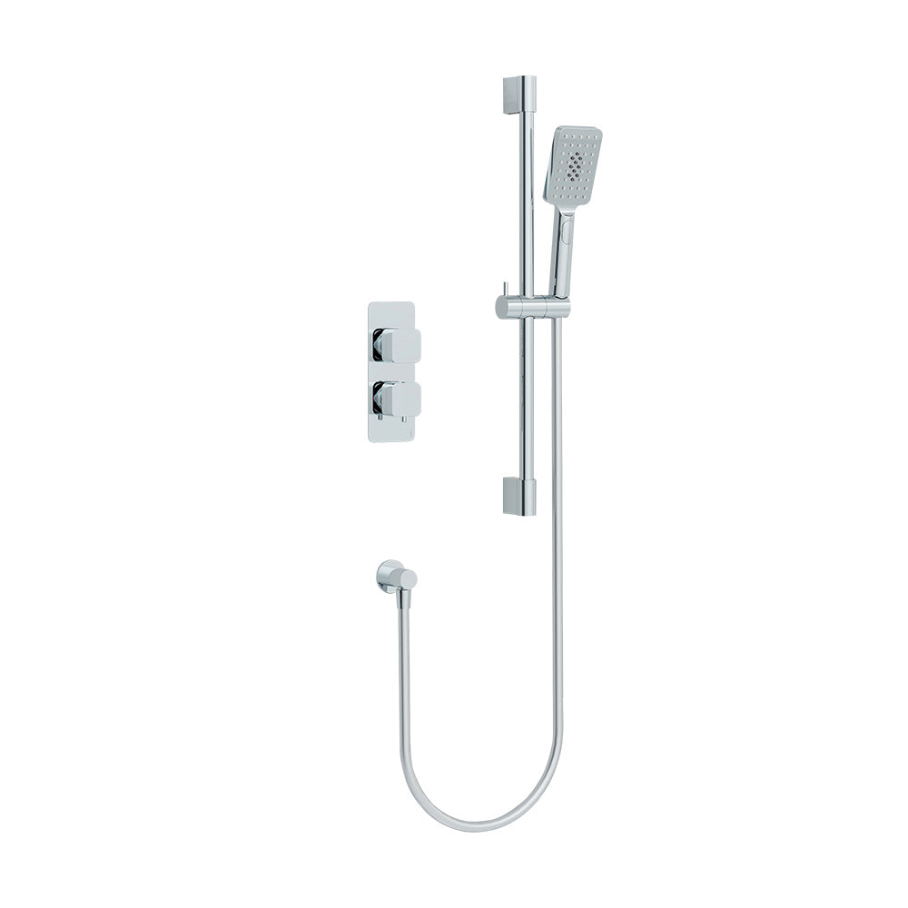 Quadro shower pack 1 (Round) in Chrome