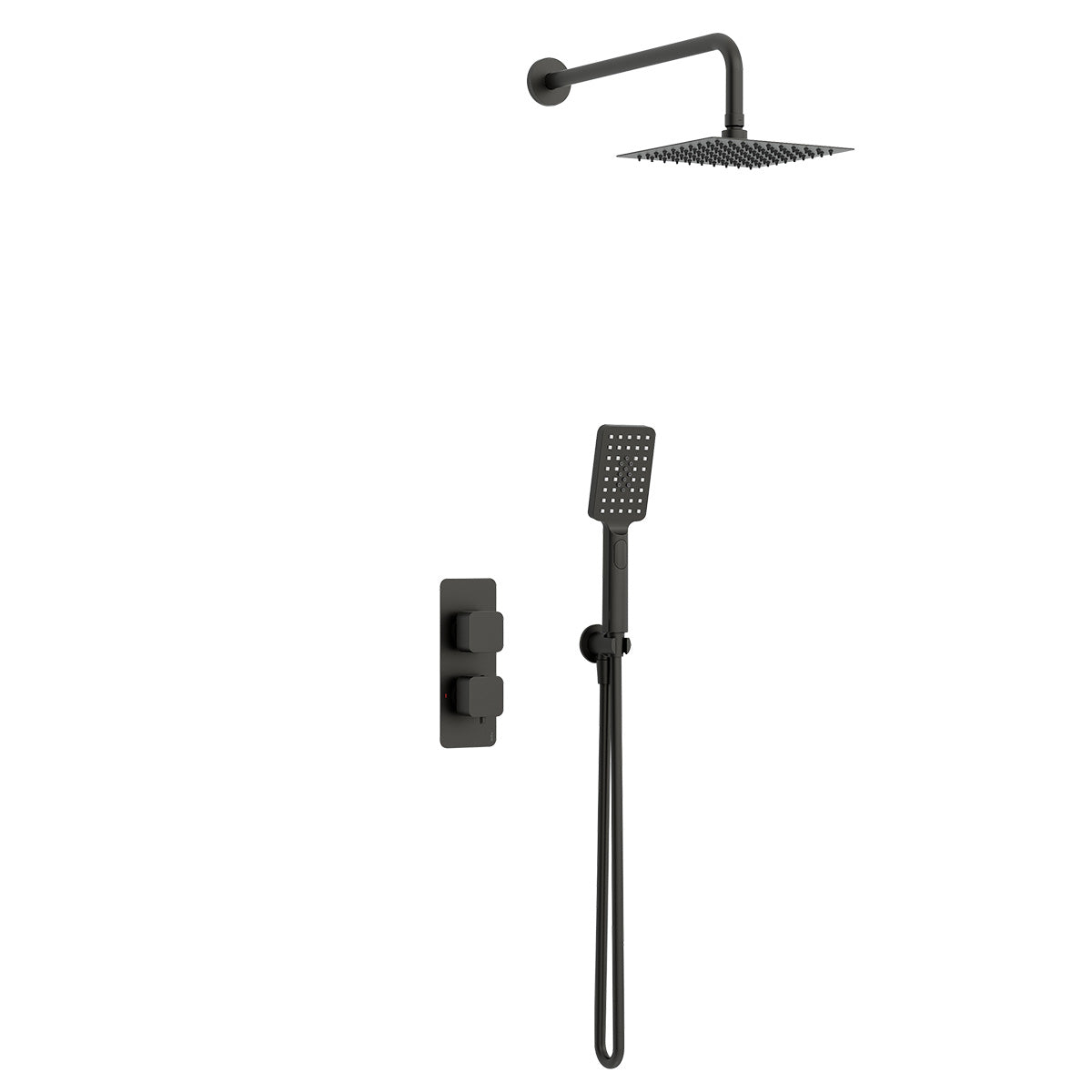 Quadro shower pack 5 (Square) in Matt Black